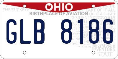 OH license plate GLB8186