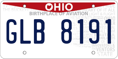 OH license plate GLB8191