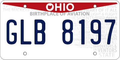 OH license plate GLB8197