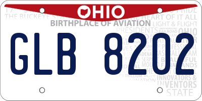 OH license plate GLB8202