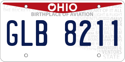 OH license plate GLB8211