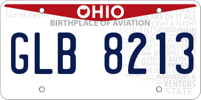OH license plate GLB8213