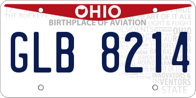 OH license plate GLB8214