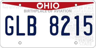 OH license plate GLB8215