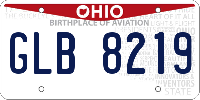 OH license plate GLB8219
