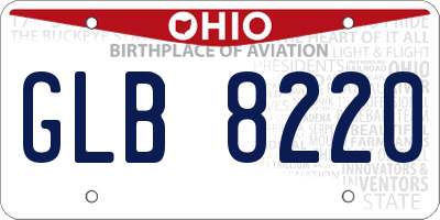 OH license plate GLB8220