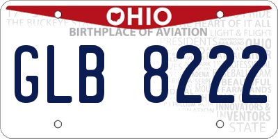 OH license plate GLB8222