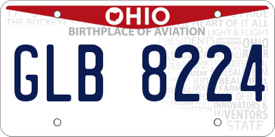 OH license plate GLB8224
