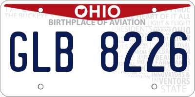 OH license plate GLB8226