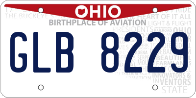 OH license plate GLB8229