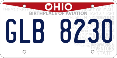 OH license plate GLB8230