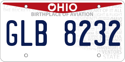 OH license plate GLB8232