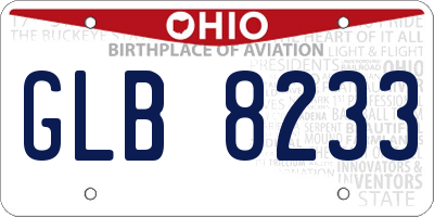 OH license plate GLB8233