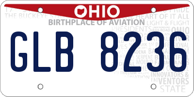 OH license plate GLB8236