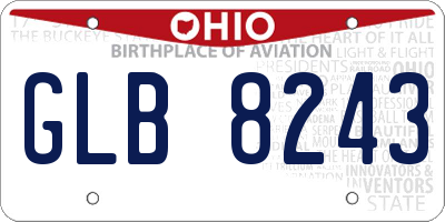 OH license plate GLB8243