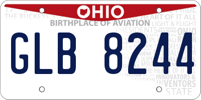 OH license plate GLB8244