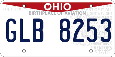 OH license plate GLB8253