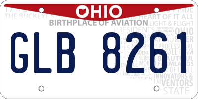 OH license plate GLB8261
