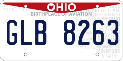 OH license plate GLB8263