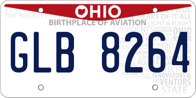 OH license plate GLB8264