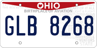 OH license plate GLB8268