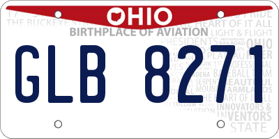 OH license plate GLB8271