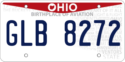 OH license plate GLB8272
