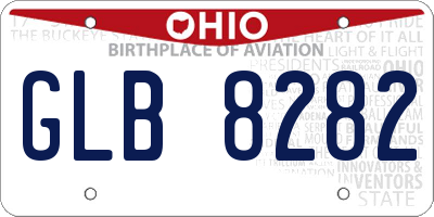 OH license plate GLB8282