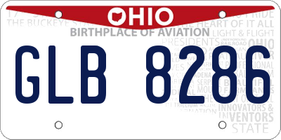 OH license plate GLB8286