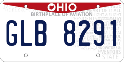 OH license plate GLB8291