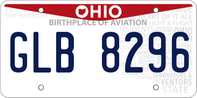 OH license plate GLB8296