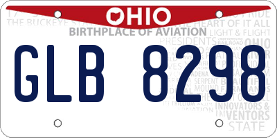 OH license plate GLB8298