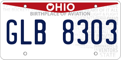 OH license plate GLB8303