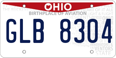 OH license plate GLB8304