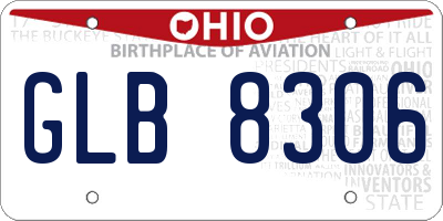 OH license plate GLB8306