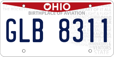 OH license plate GLB8311