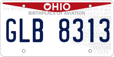 OH license plate GLB8313