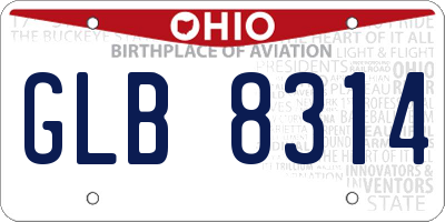 OH license plate GLB8314