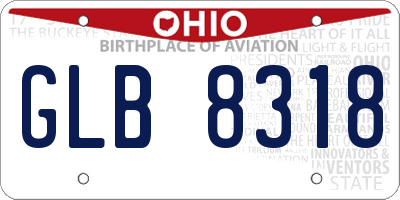 OH license plate GLB8318
