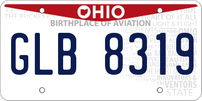 OH license plate GLB8319