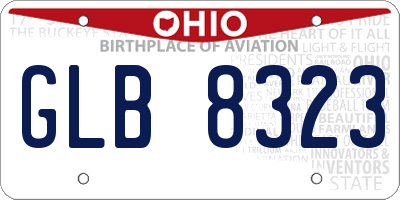 OH license plate GLB8323