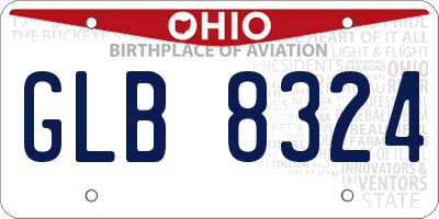 OH license plate GLB8324