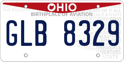 OH license plate GLB8329