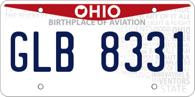 OH license plate GLB8331