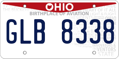 OH license plate GLB8338