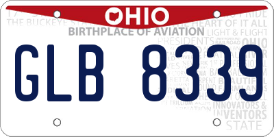 OH license plate GLB8339