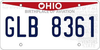 OH license plate GLB8361