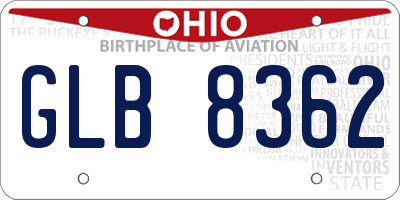 OH license plate GLB8362