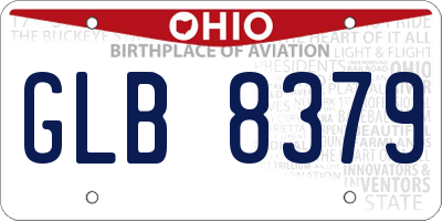 OH license plate GLB8379
