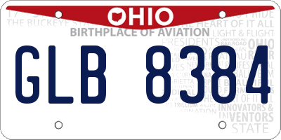OH license plate GLB8384
